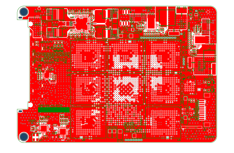 Red printed circuit board design